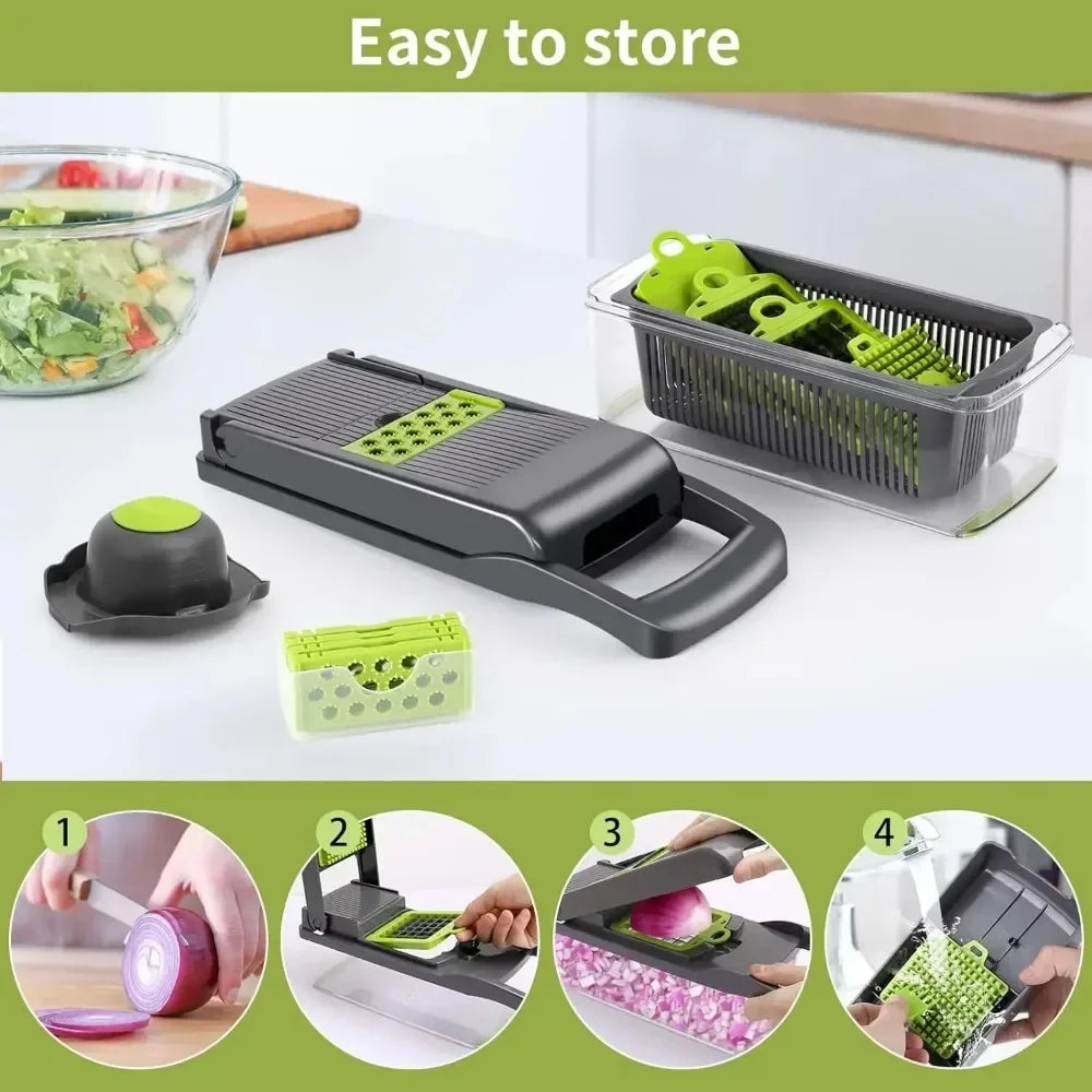 Premium Multifunctional Vegetable Chopper & Dicer Kit