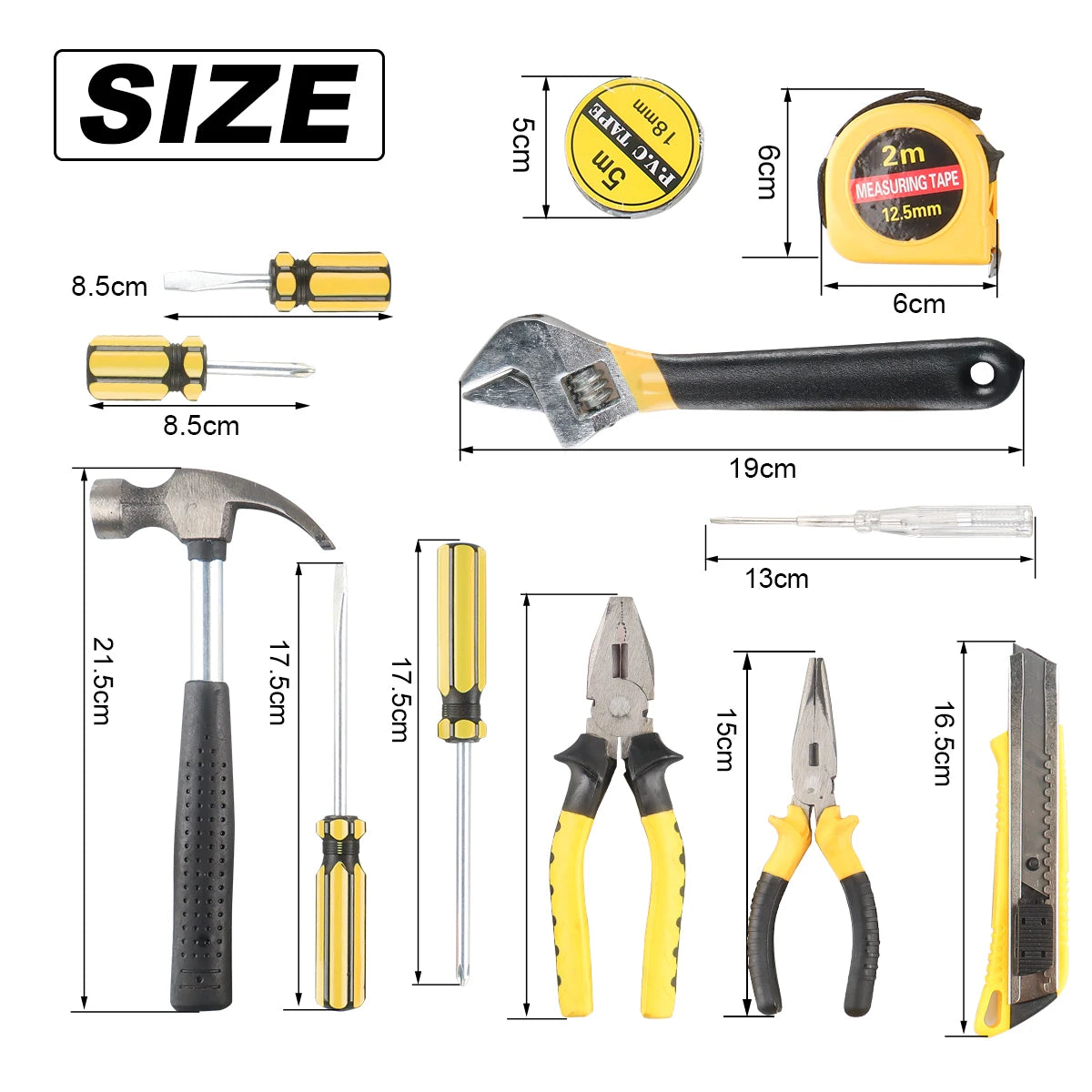 Compact Apartment Tool Kit with Storage Case