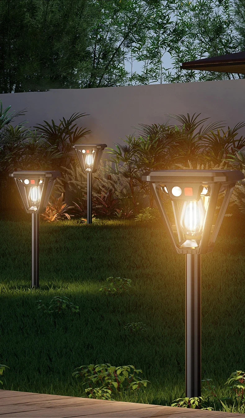 2-in-1 Solar Landscape Lights & Wall Sconce