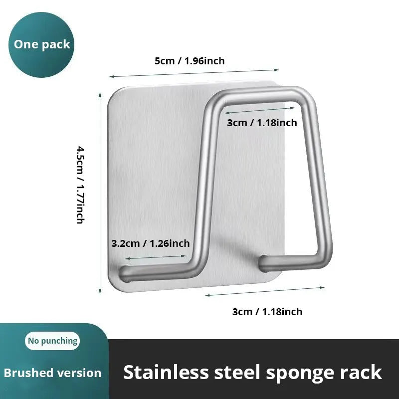 Premium Stainless Steel Sink Sponge Holder Rack