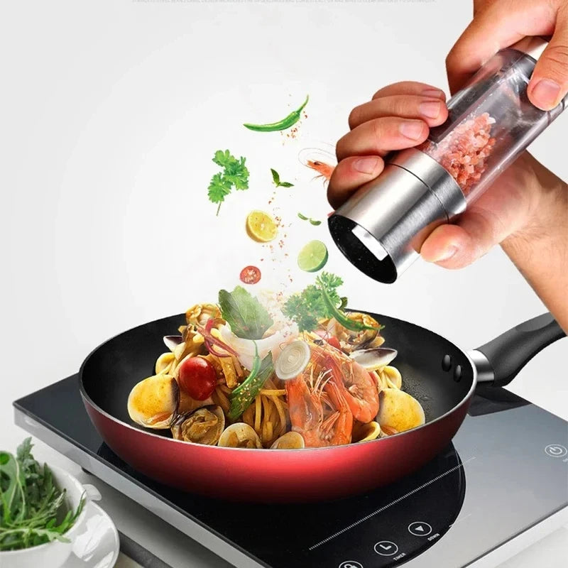 Premium 2-in-1 Stainless Steel Salt & Pepper Grinder