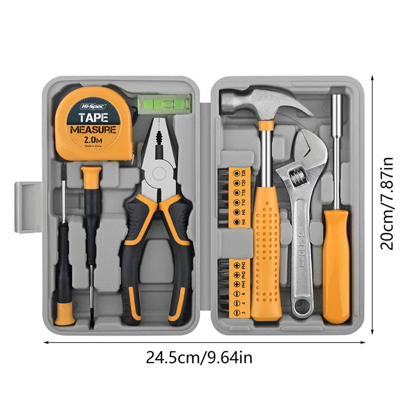 20-Piece Compact Household Tool Kit with Storage Case