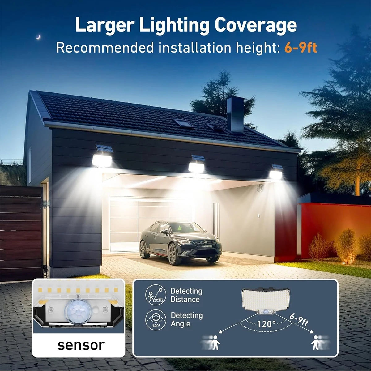234 LED Split Solar Flood Light with Remote