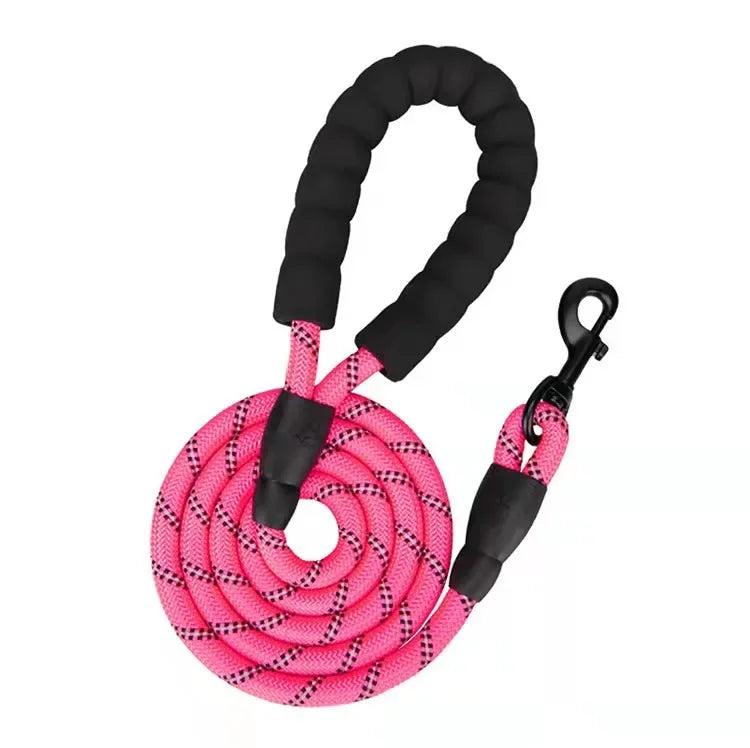 Heavy Duty Reflective Dog Leash for Large Medium Small Dogs -  Nylon Pet Leash with Shock-Absorbent Padded Handle for Pullers - Lead for Golden Retriever, Lab, Pitbull
