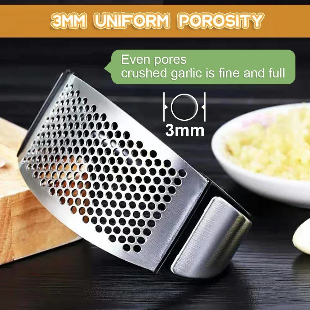 Premium Stainless Steel Rocking Garlic Press & Mincer