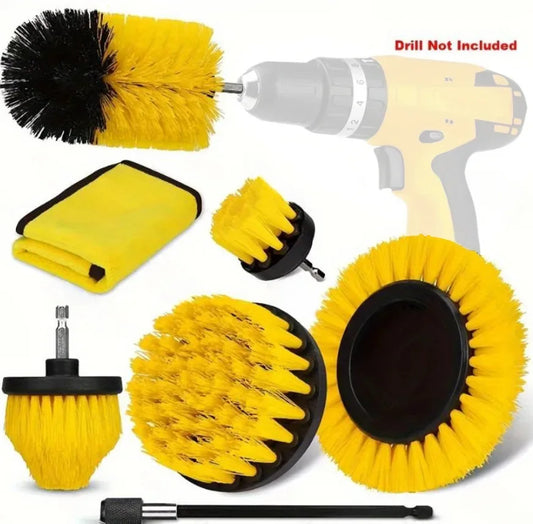 Heavy-Duty 7-Piece Car Detailing Drill Brush Kit