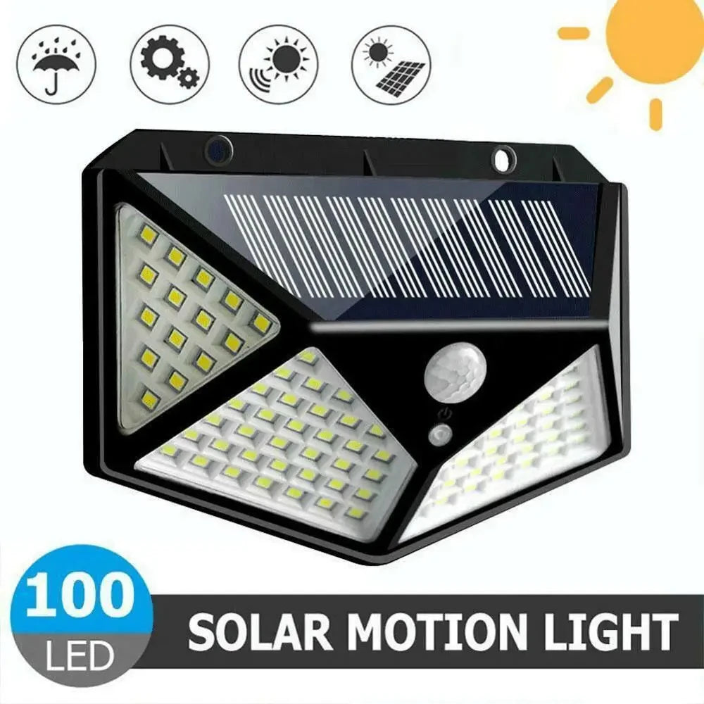 100 LED Solar Motion Sensor Security Light