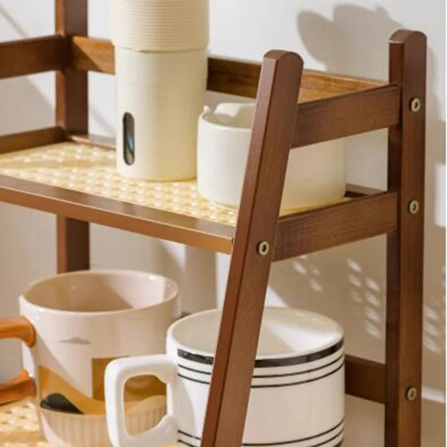 2-Tier Bamboo Countertop Organizer & Storage Shelf