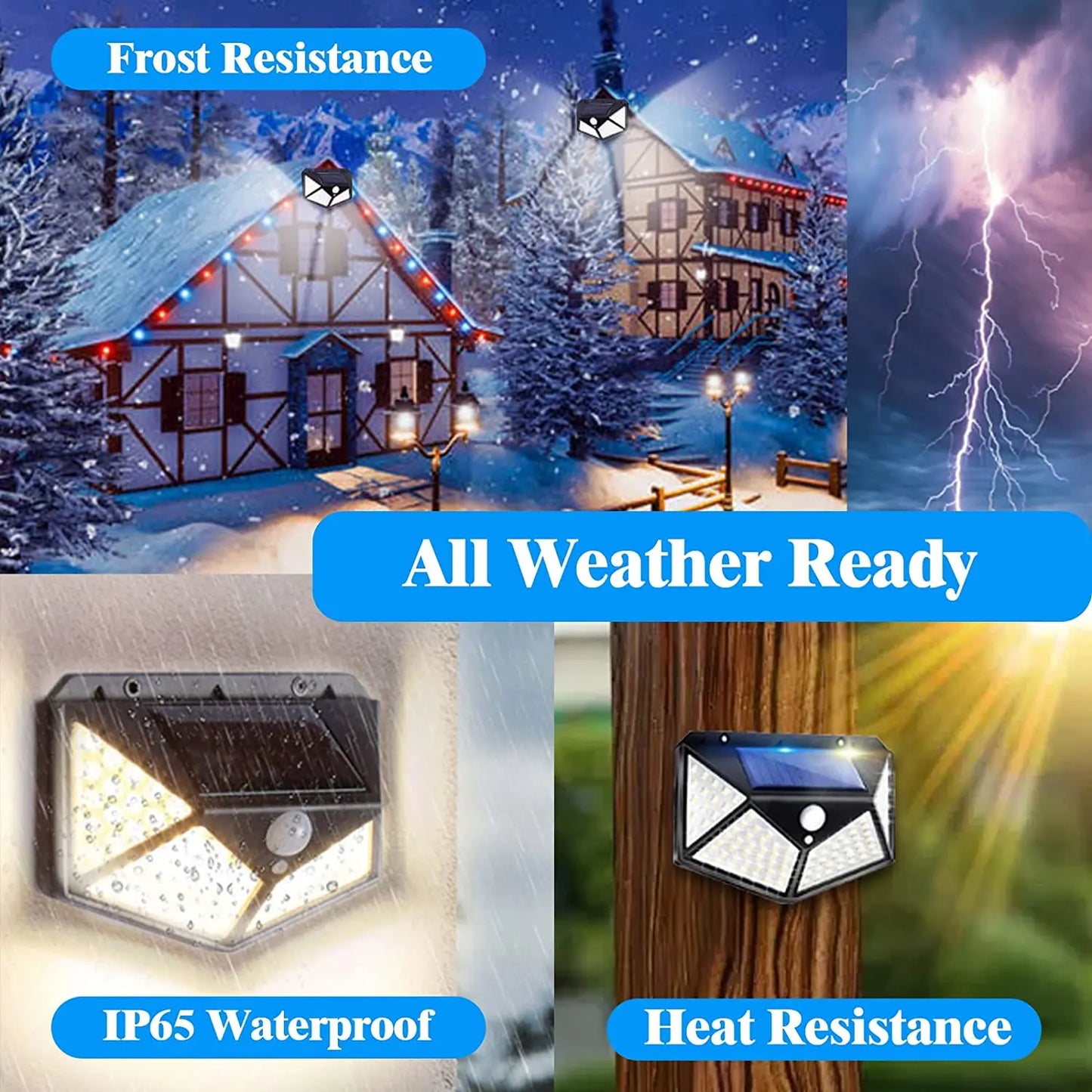 100 LED Solar Motion Sensor Security Light