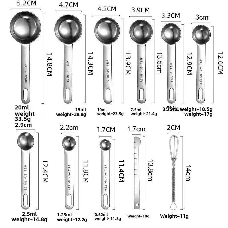 Premium Stainless Steel Measuring Spoon Set