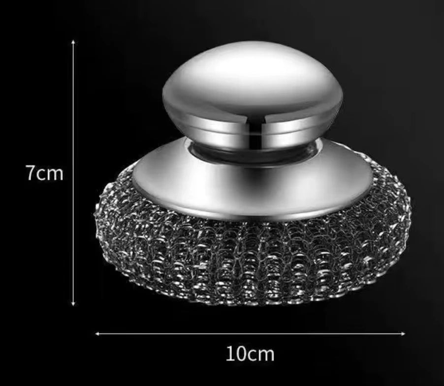 Heavy-Duty Stainless Steel Pot Brush with Handle