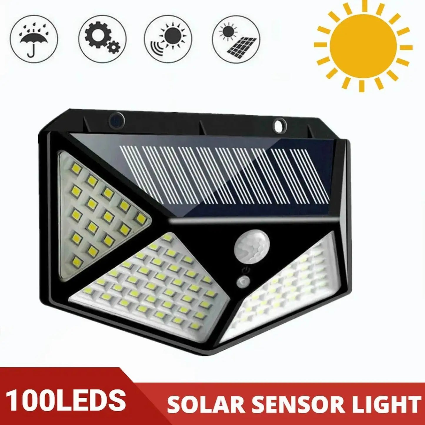 100 LED Solar Motion Sensor Security Light