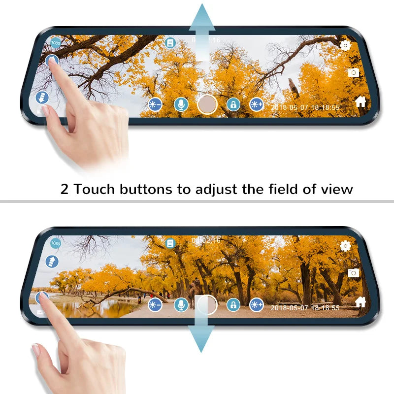 Premium 10-Inch Rearview Mirror Dash Cam & Backup Camera
