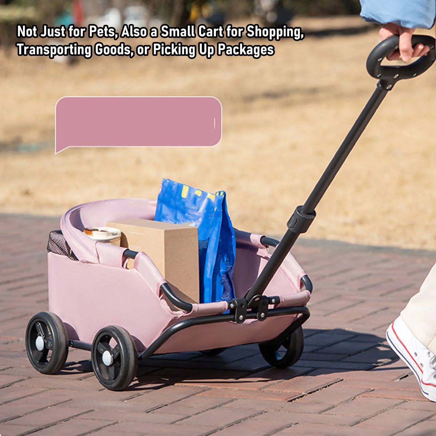 Premium Foldable 4-Wheel Pet Stroller with Canopy