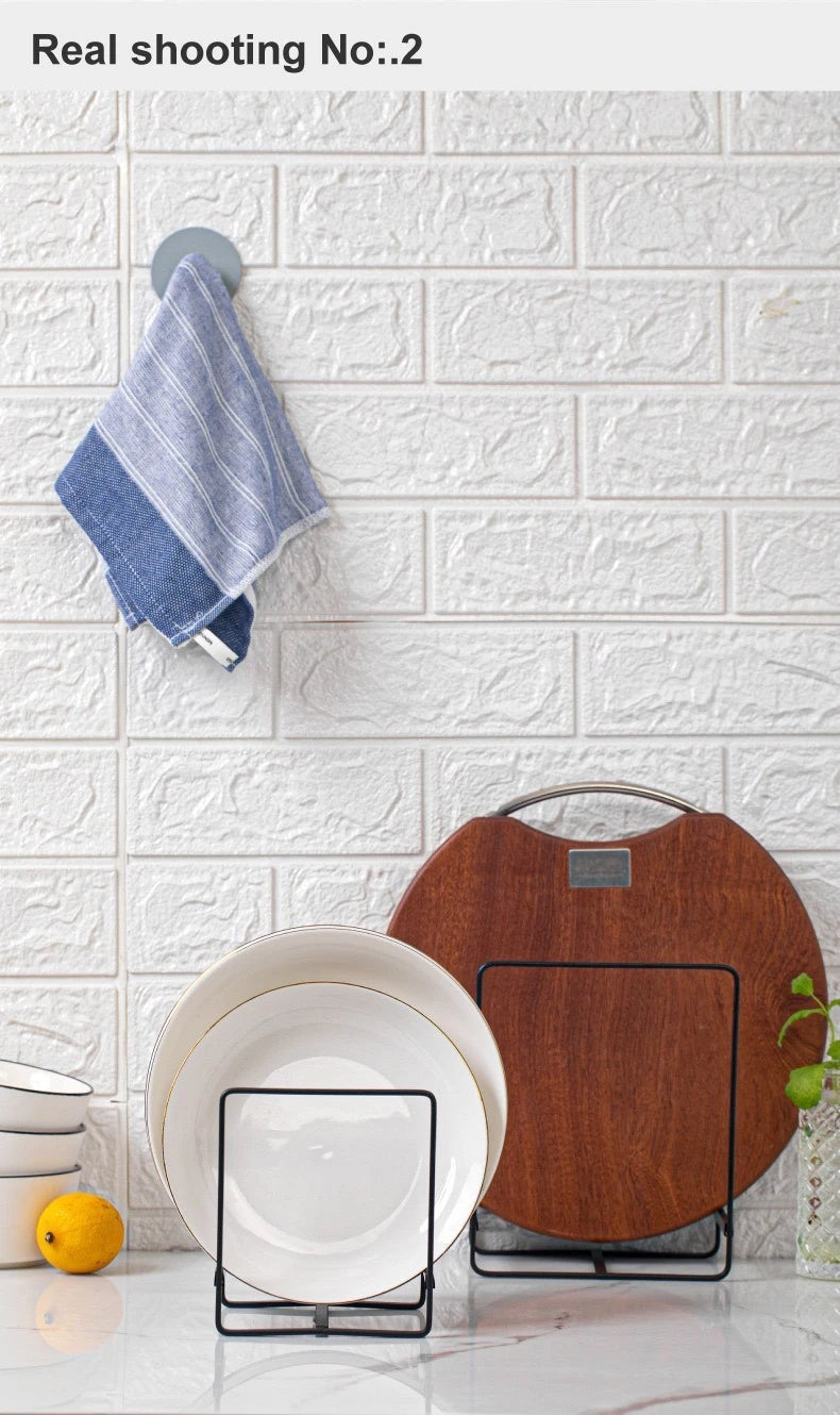 Heavy-Duty Metal Cabinet Plate Organizer Rack
