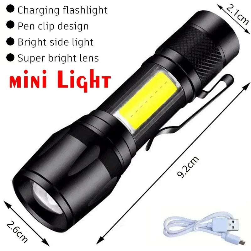 100,000 Lumens Super Bright Rechargeable Flashlight - High Lumens Tactical LED Torch, Waterproof Long Range Flashlight for Outdoor, Camping & Fishing
