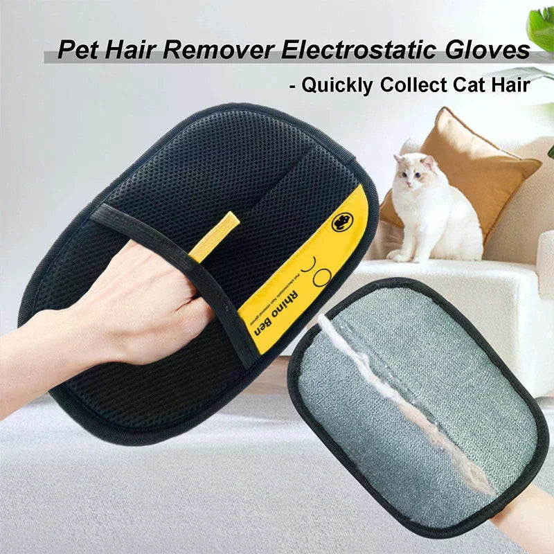 Upgraded Electrostatic Pet Hair Removal & Grooming Glove
