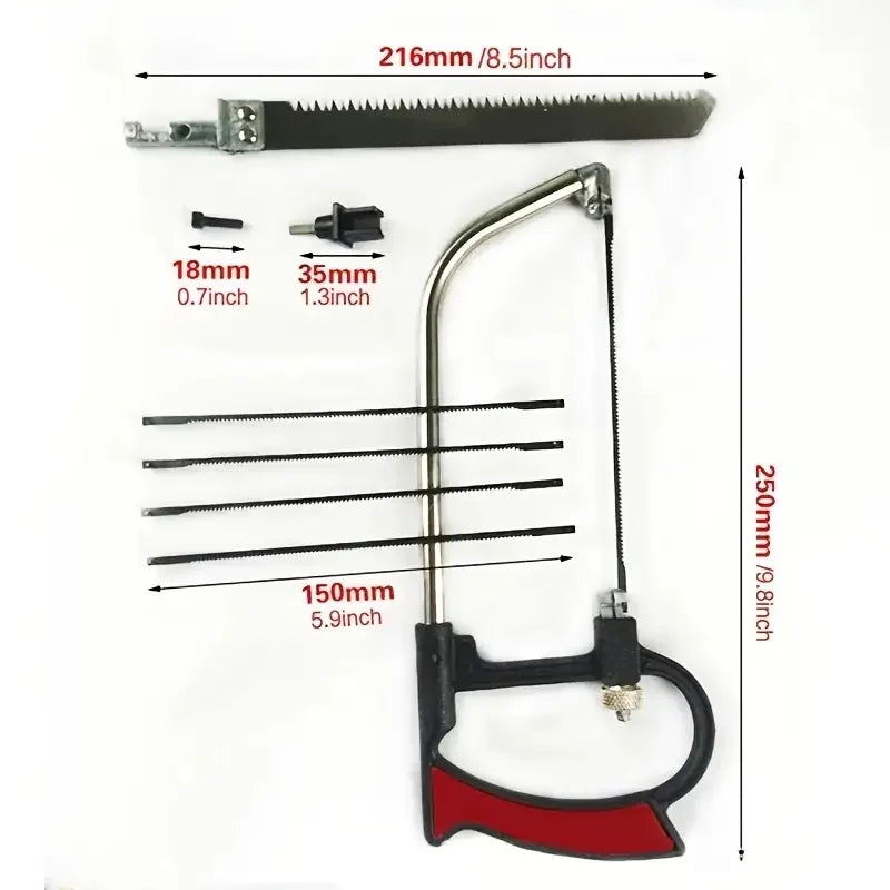 8-in-1 Multi-Purpose Hand Saw Kit for Wood & Metal