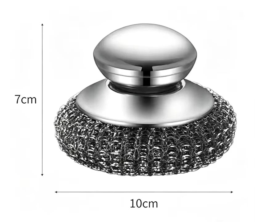Heavy-Duty Stainless Steel Pot Brush with Handle