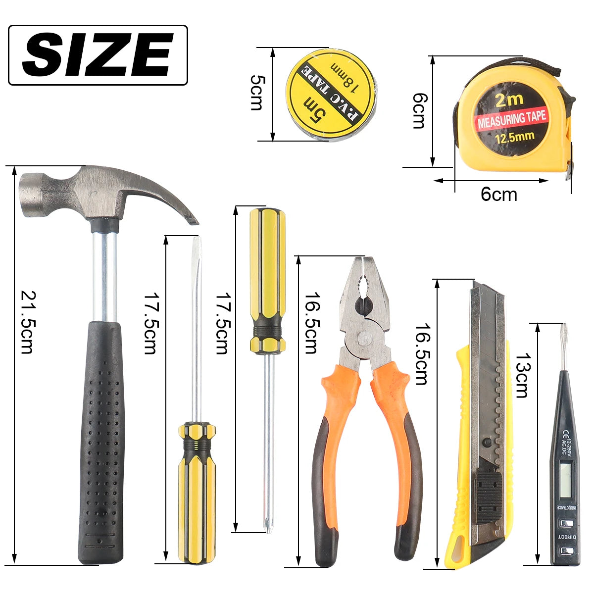 Compact Apartment Tool Kit with Storage Case