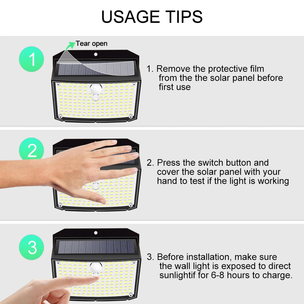Wireless Solar Motion Sensor Security Lights
