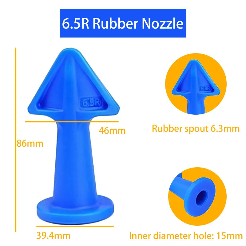 3-Piece Silicone Caulking Nozzle & Scraper Kit