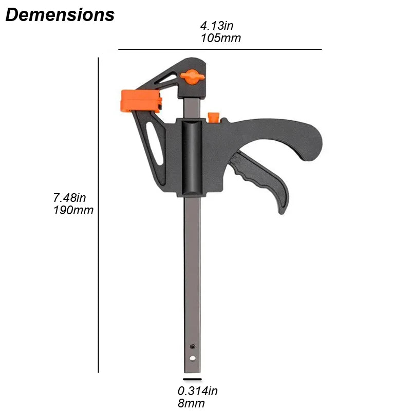 4-Inch Quick Release Woodworking Clamp & Spreader