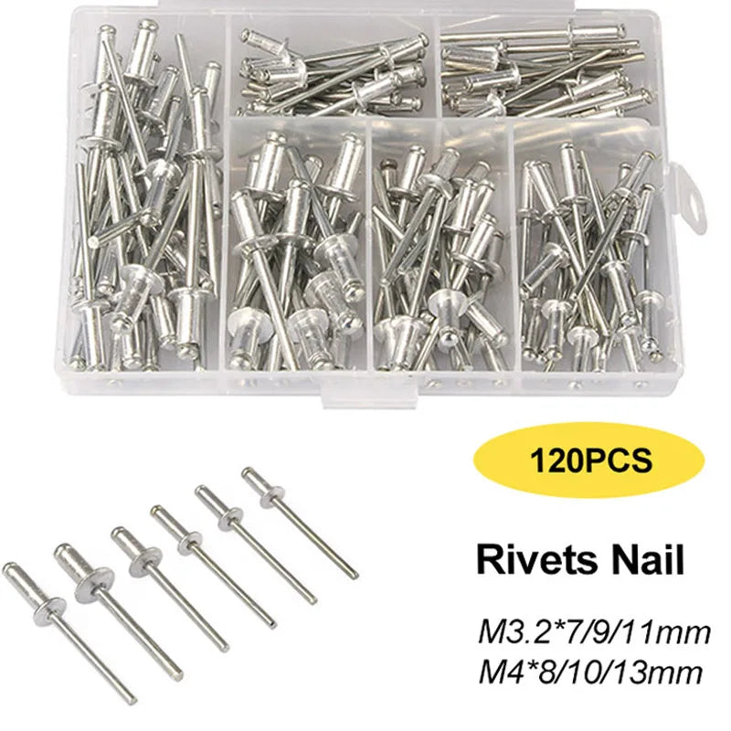 Heavy Duty Pop Rivet Gun with 120-Piece Assortment Kit