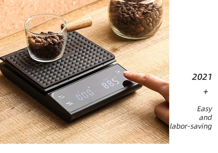 Precision Digital Coffee Scale with Built-In Timer (3kg/0.1g)