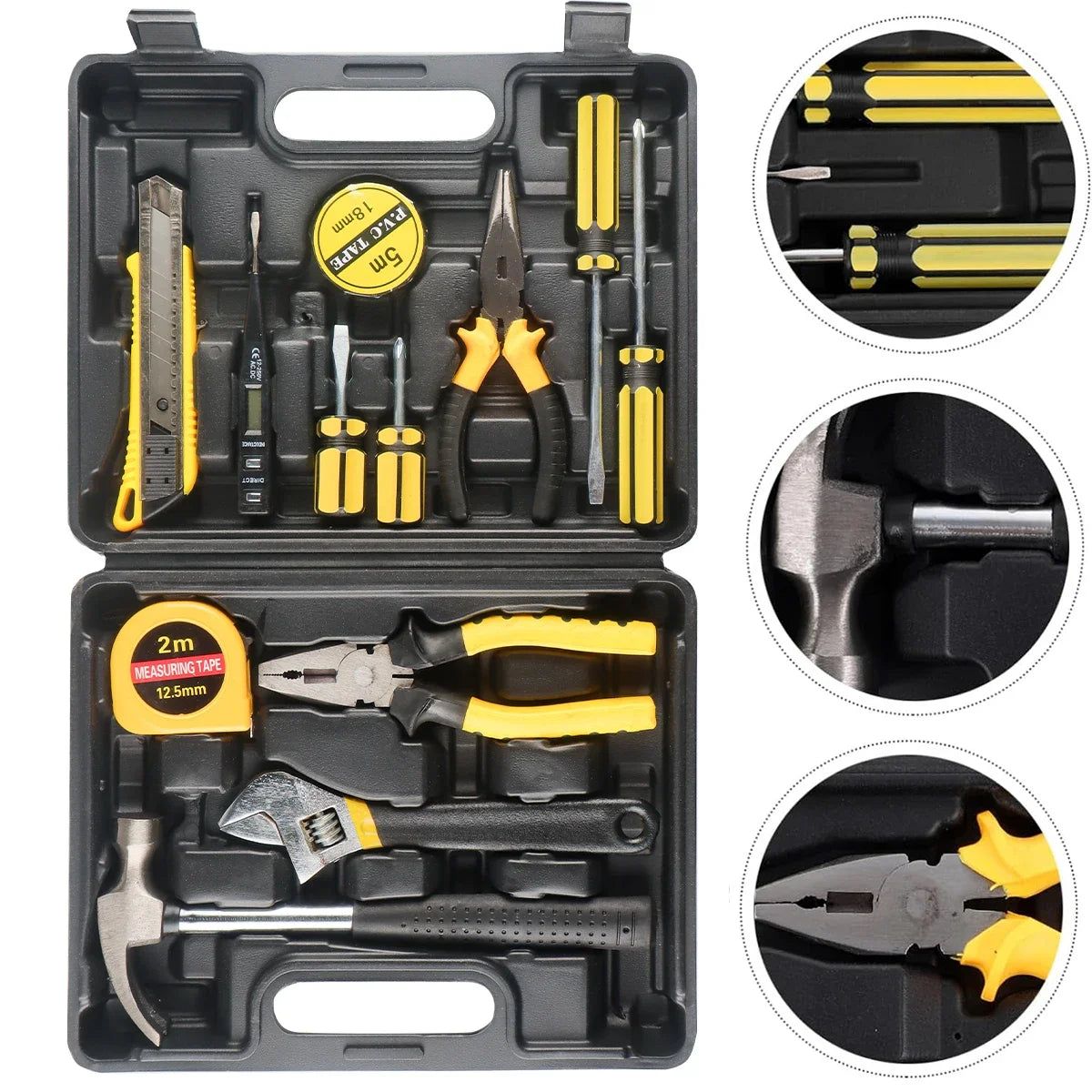 Compact Apartment Tool Kit with Storage Case