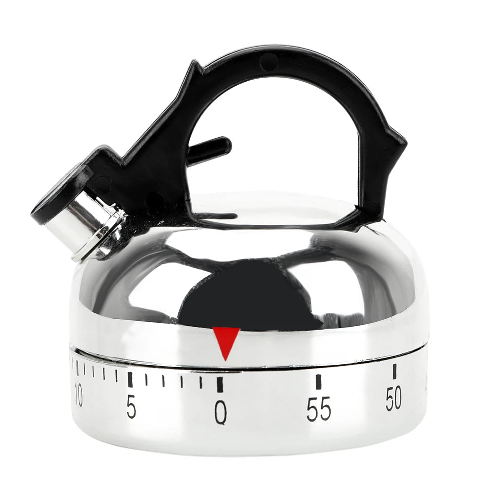 Premium 60-Minute Kettle Shape Mechanical Kitchen Timer