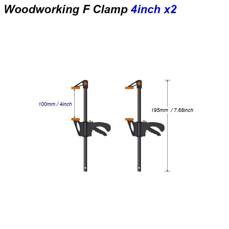 4-Inch Quick Release Woodworking Clamp & Spreader