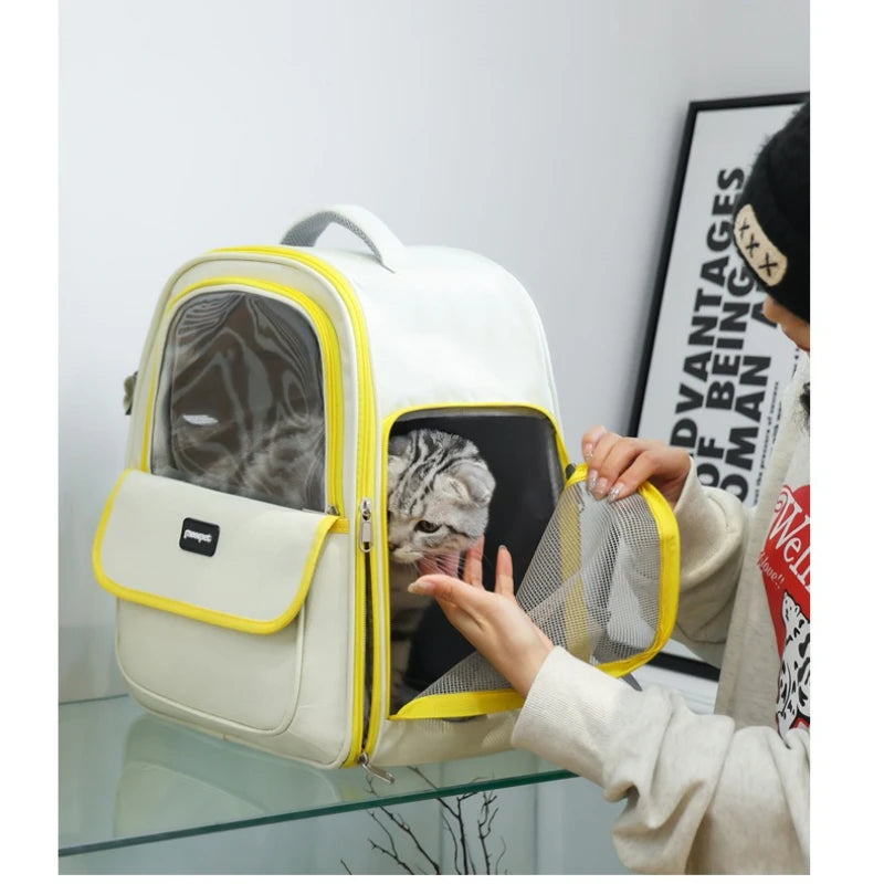 Large Capacity Breathable Mesh Pet Carrier Backpack