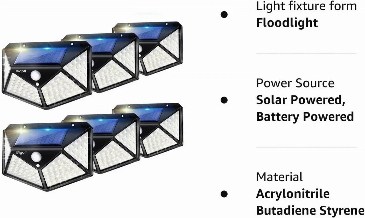 100 LED Solar Motion Sensor Security Light