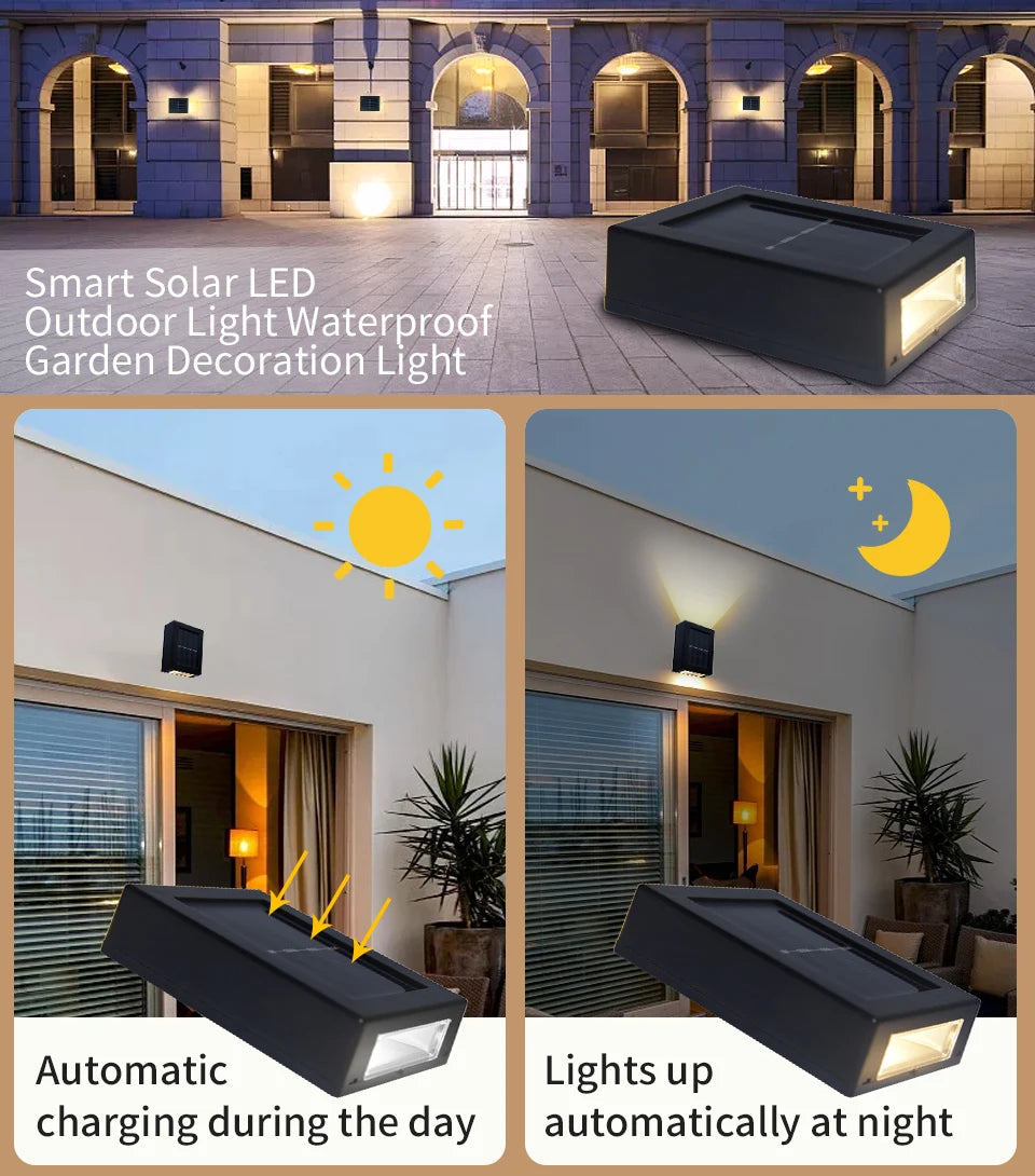 Modern Solar Up and Down Wall Lights