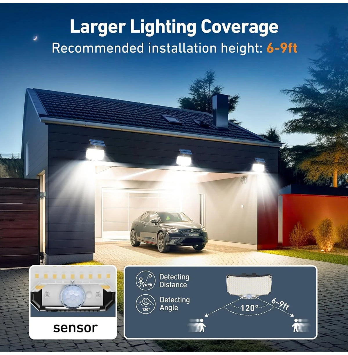 234 LED Split Solar Flood Light with Remote