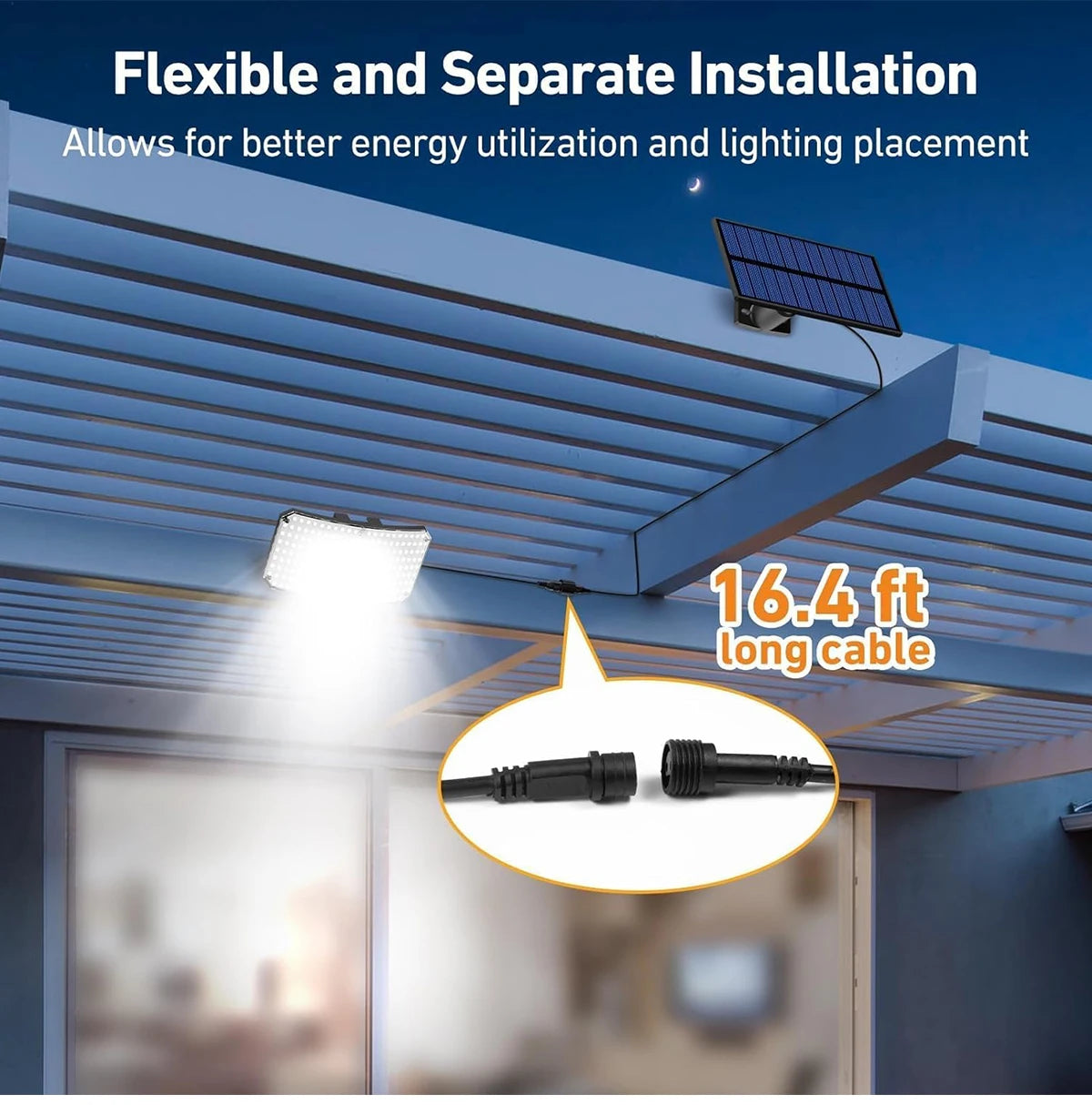 234 LED Split Solar Flood Light with Remote