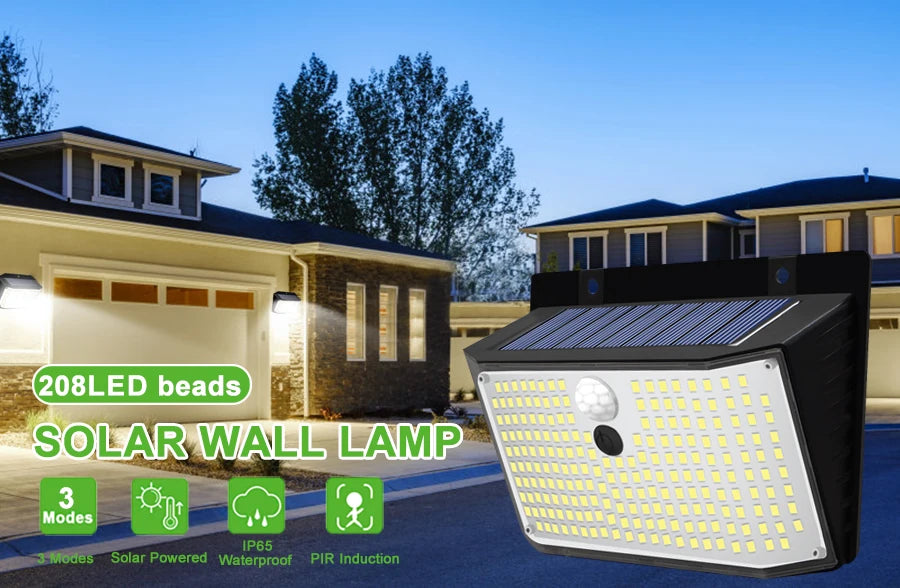 Wireless Solar Motion Sensor Security Lights