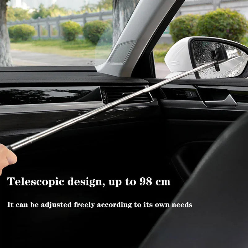 Telescopic Car Rearview Mirror Wiper & Glass Squeegee