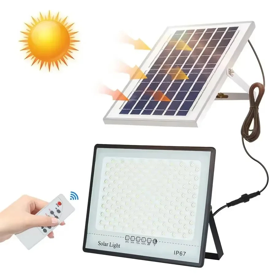 Dimmable Solar LED Floodlight with Remote Control