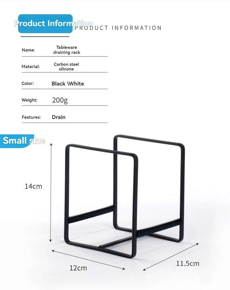Heavy-Duty Metal Cabinet Plate Organizer Rack