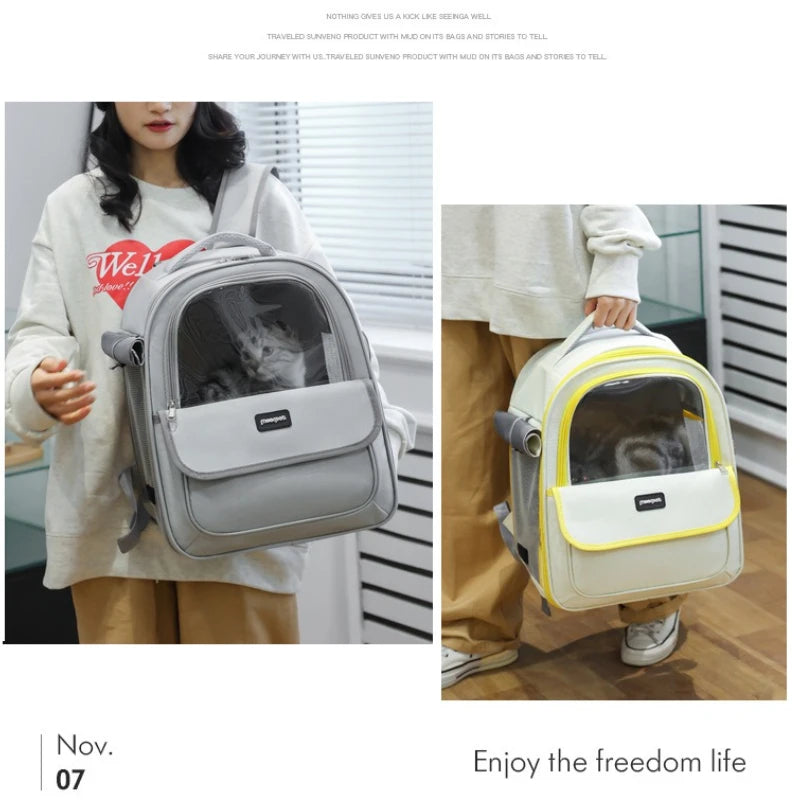 Large Capacity Breathable Mesh Pet Carrier Backpack