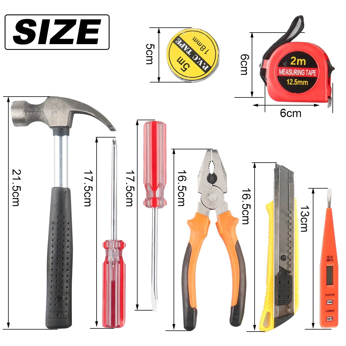 Compact Apartment Tool Kit with Storage Case
