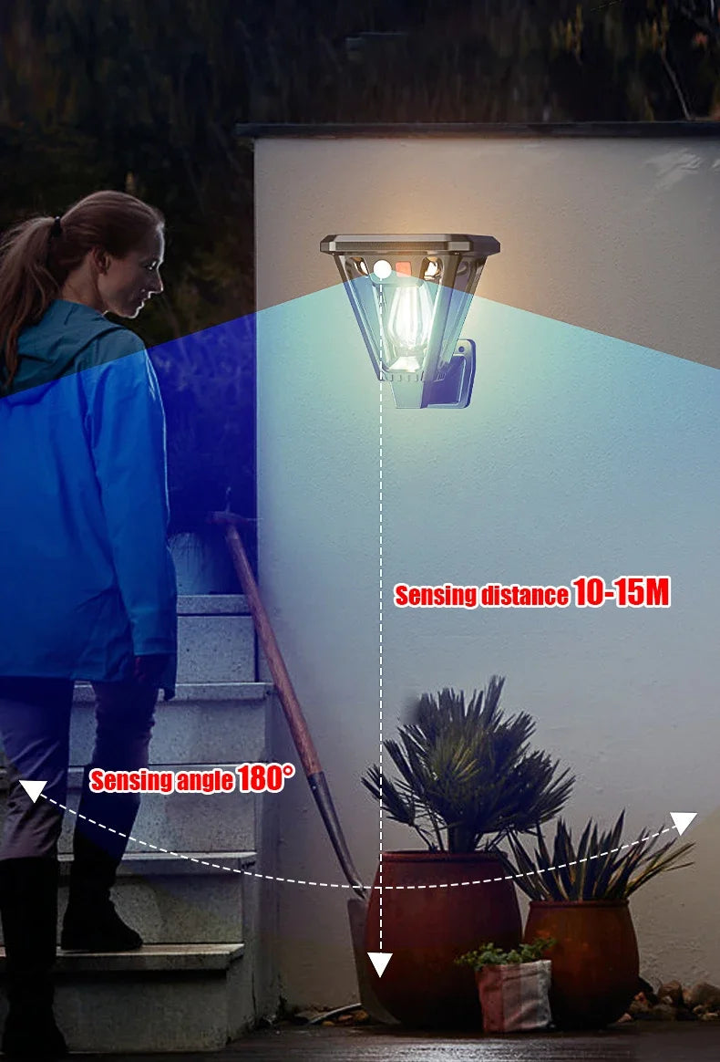 2-in-1 Solar Landscape Lights & Wall Sconce