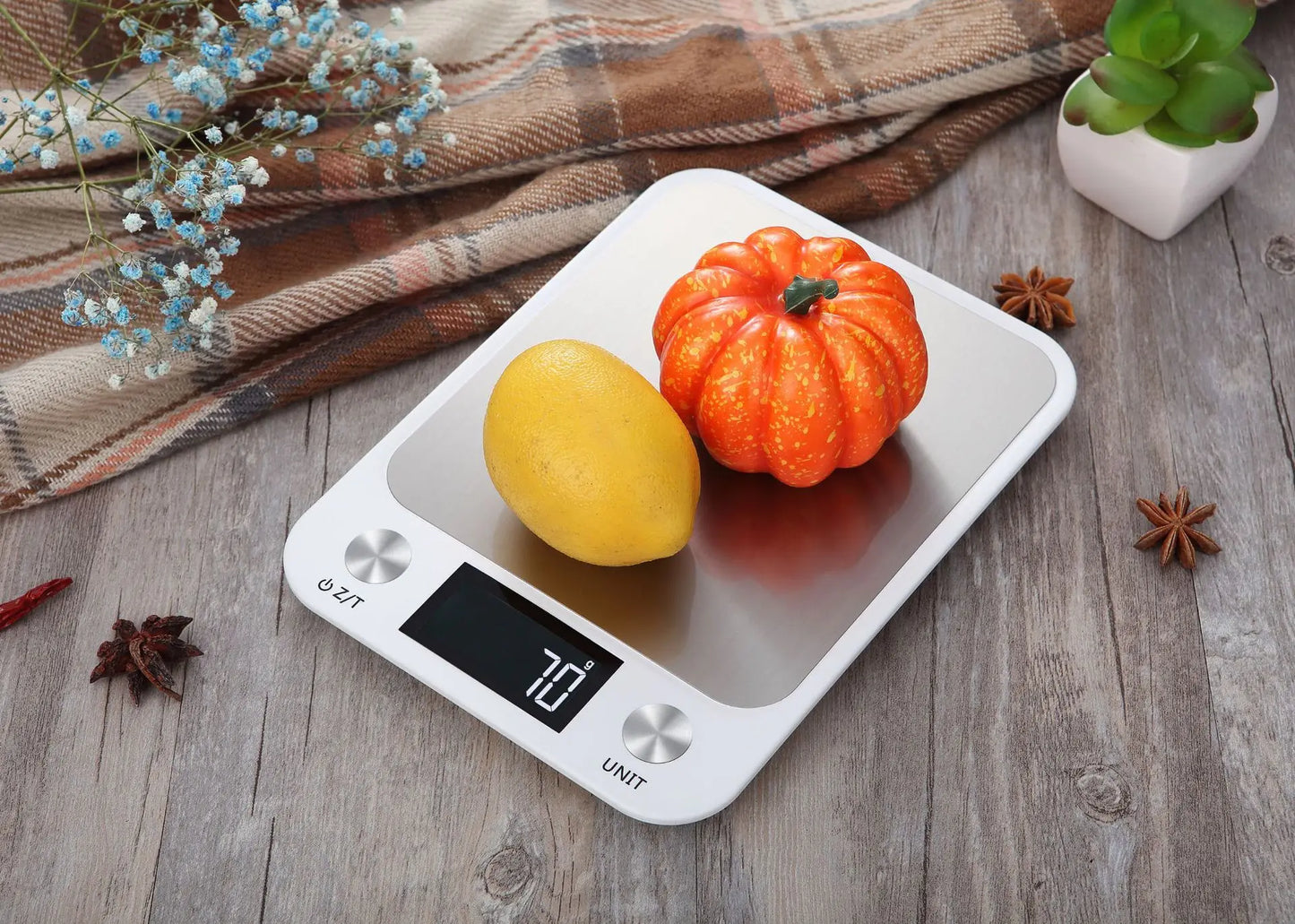 15kg Digital Kitchen Scale & Food Balance (Stainless Steel)