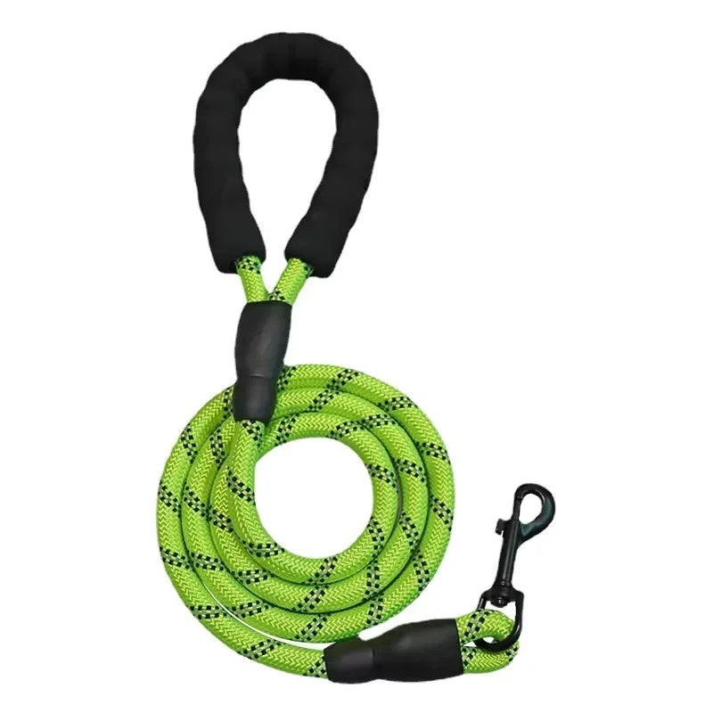 Heavy Duty Reflective Dog Leash for Large Medium Small Dogs -  Nylon Pet Leash with Shock-Absorbent Padded Handle for Pullers - Lead for Golden Retriever, Lab, Pitbull