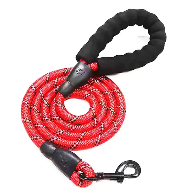 Heavy Duty Reflective Dog Leash for Large Medium Small Dogs -  Nylon Pet Leash with Shock-Absorbent Padded Handle for Pullers - Lead for Golden Retriever, Lab, Pitbull