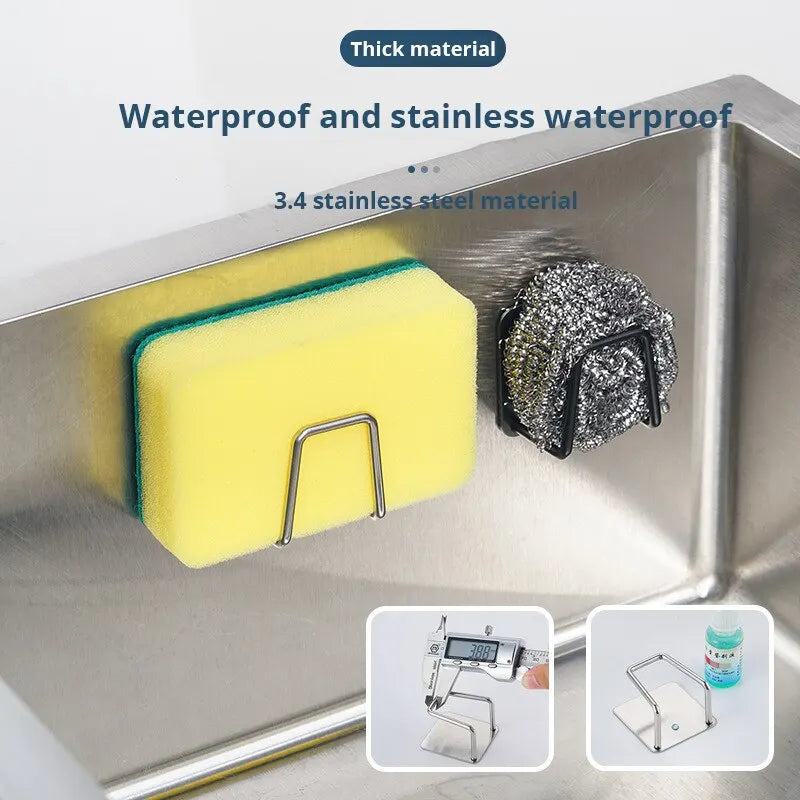 Premium Stainless Steel Sink Sponge Holder Rack