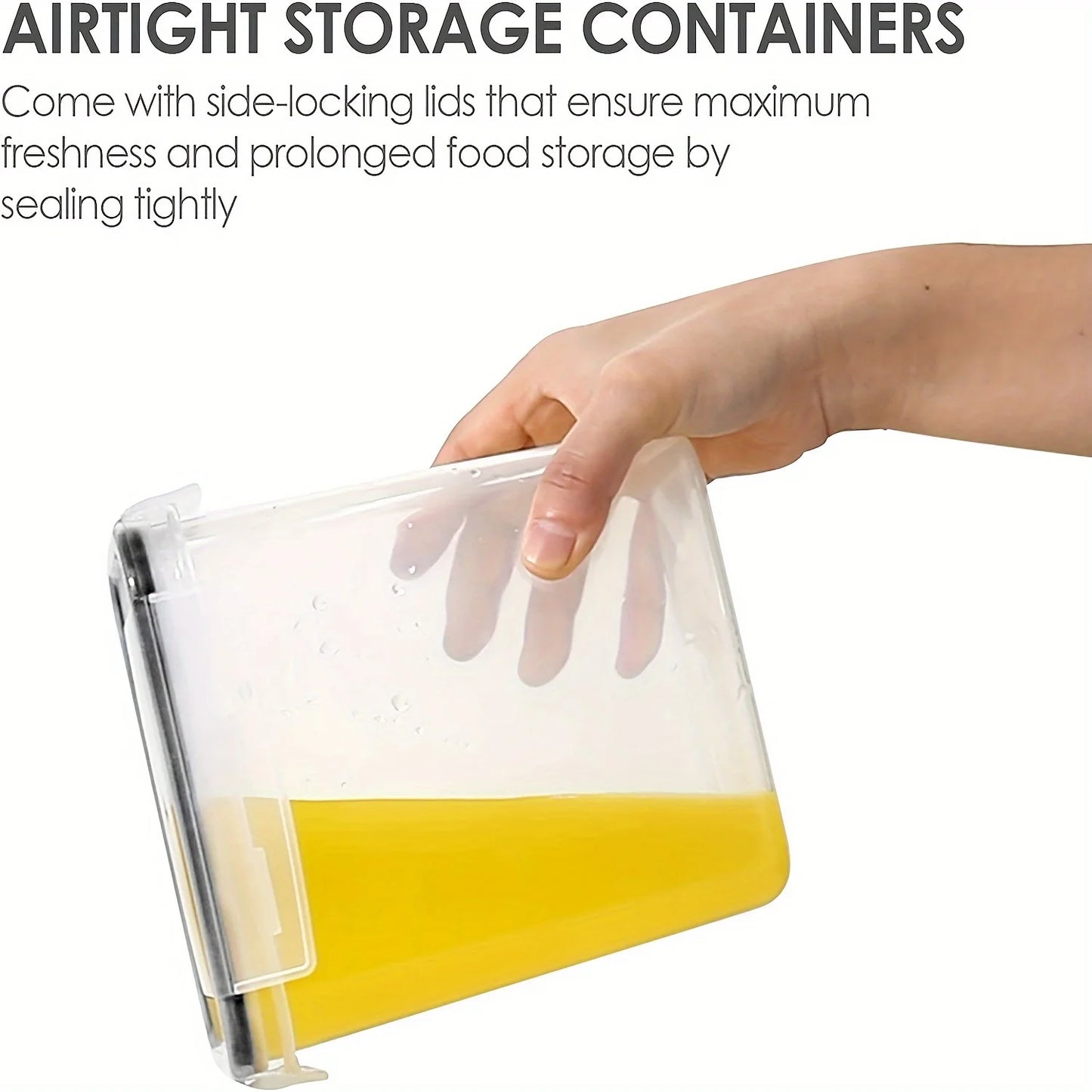 6-Piece Airtight Pantry Storage Container Set with Labels