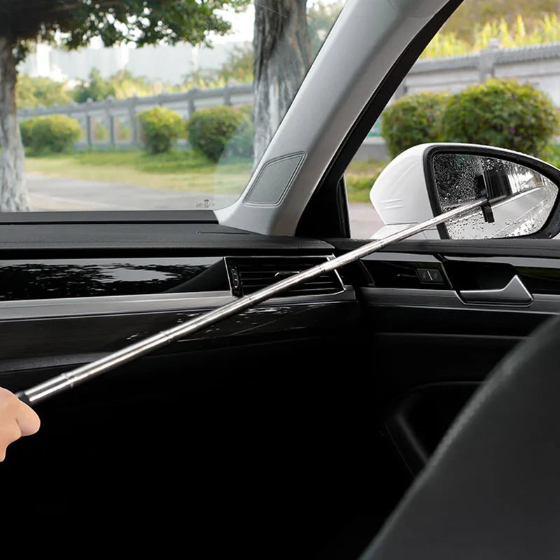 Telescopic Car Rearview Mirror Wiper & Glass Squeegee